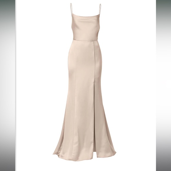Amsale Chloe Dress - Champagne - Picture 1 of 6